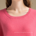 China Venta al por mayor Otoño Invierno O-Collar Batwing Sleeves Lady 100% Cashmere Sweater